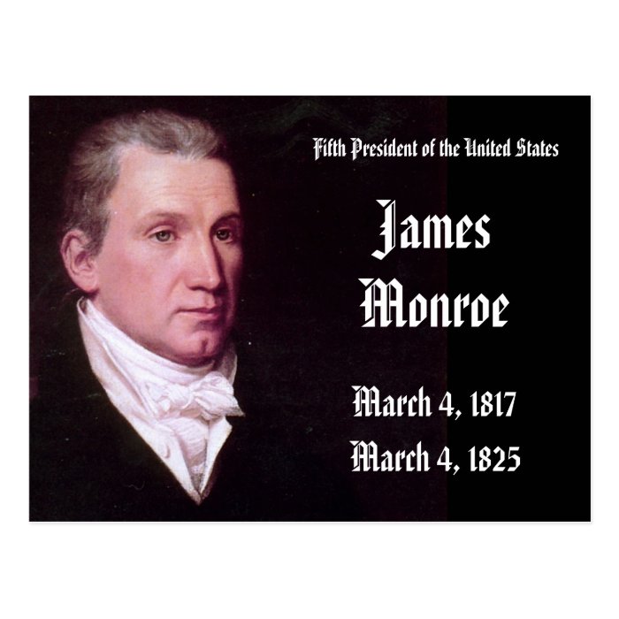 5th President Of the United States James Monroe Post Card