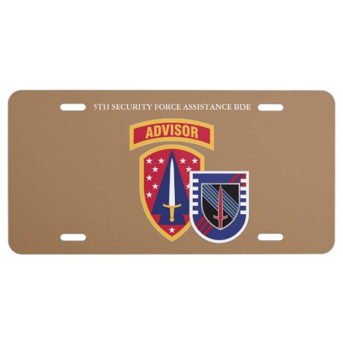 5TH SECURITY FORCE ASSISTANCE BRIGADE LICENSE PLATE