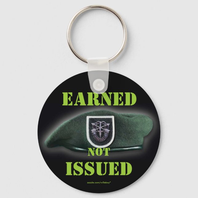 5th special forces flash green berets Keychain (Front)