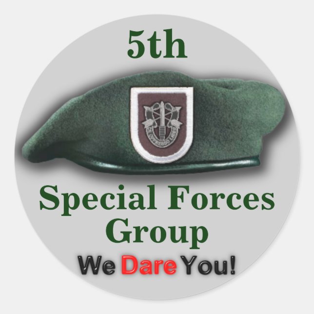 5th Special forces fort campbell flash Sticker (Front)