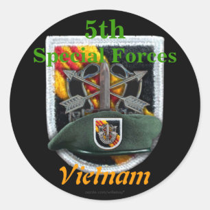 5th Special forces Green Berets flash nam Sticker