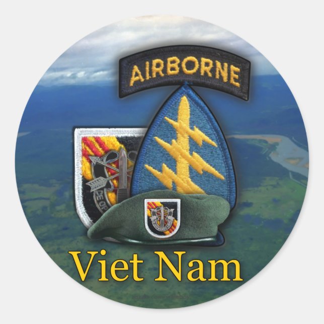 5th Special forces Green Berets flash nam Sticker (Front)