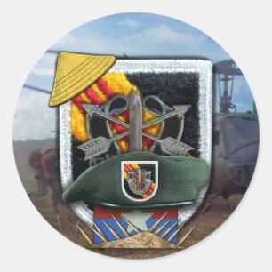 5th Special forces Green Berets flash nam Sticker