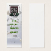 5th special forces green berets group bookmarker (Front & Back)