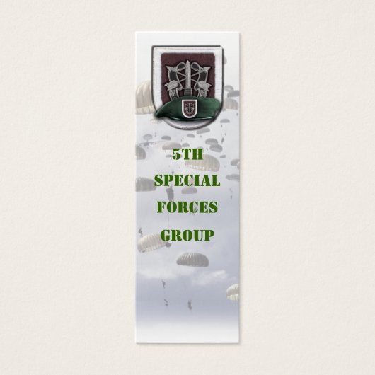 5th special forces green berets group bookmarker (Front)