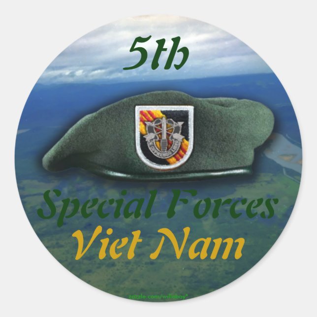 5th Special forces Green Berets group nam Sticker (Front)