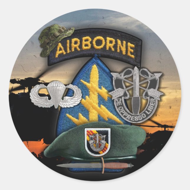 5th Special forces Green Berets lrrp nam Sticker (Front)