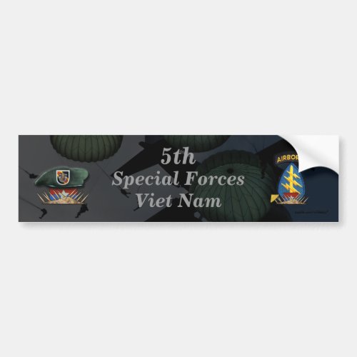 5th special forces green berets nam Bumper Sticker