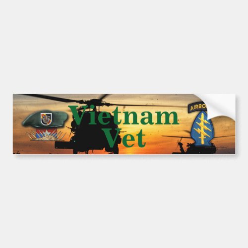 5th Special Forces Green Berets SF SFG Vietnam Nam Bumper Sticker