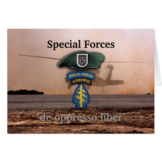 5th special forces green berets sf veterans cards (Front Horizontal)