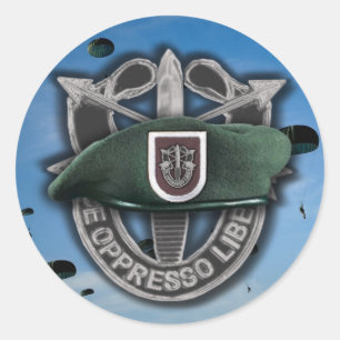 5th Special forces Green Berets veterans vets Stic Classic Round Sticker