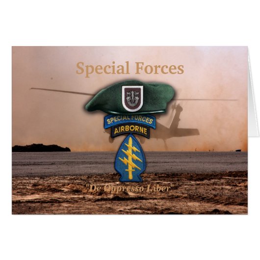 5th special forces green berets vets veterans cards (Front Horizontal)