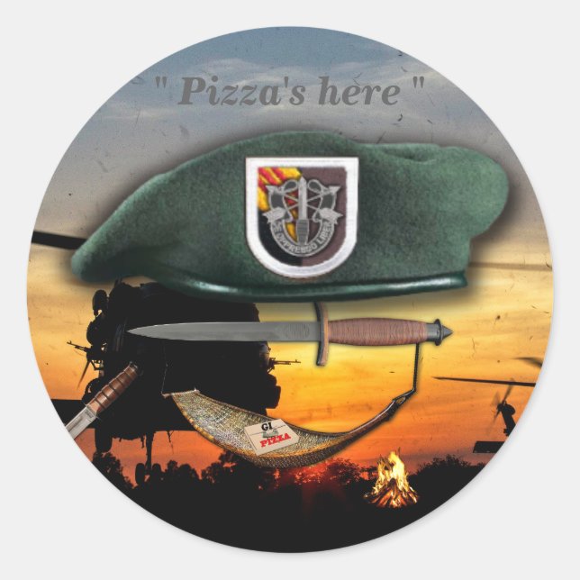 5th Special forces Green Berets vietnam Iraq war Classic Round Sticker (Front)