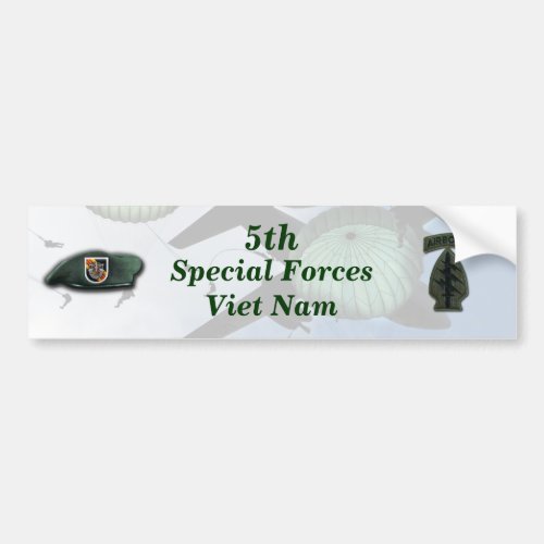 5th special forces green berets vietnam nam bumper sticker