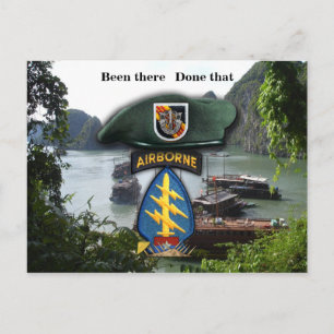 5th special forces green berets vietnam nam war postcard