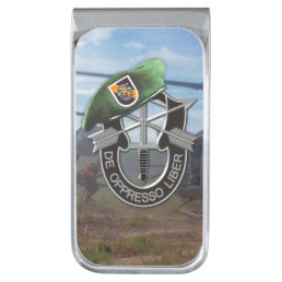 5th Special forces Green Berets Vietnam Nam War Silver Finish Money Clip
