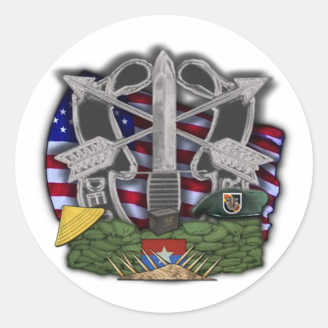 5th Special forces Green Berets vietnam Sticker (Front)