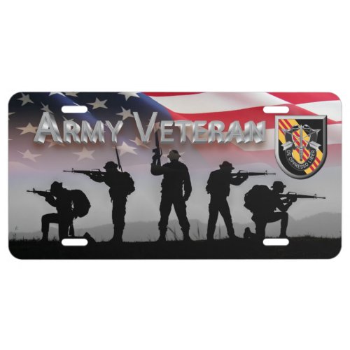 5th Special Forces Group A Army Veteran License Plate