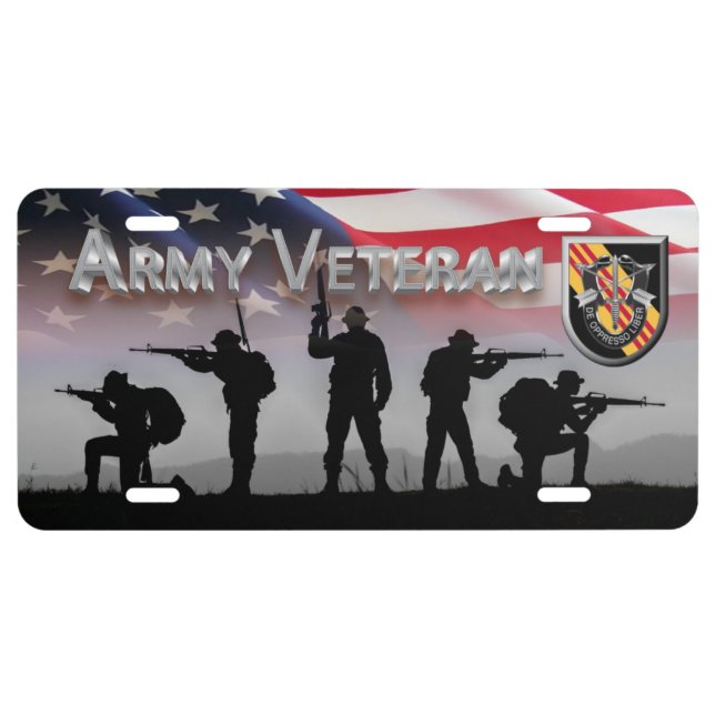5th Special Forces Group (A) Army Veteran License Plate (Front)