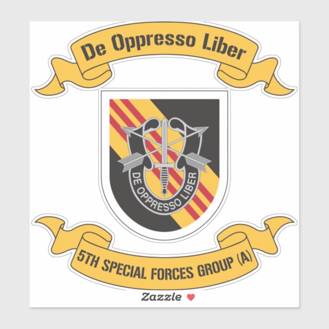 5th Special Forces Group (Airborne) 5th SFG Sticker (Sheet)