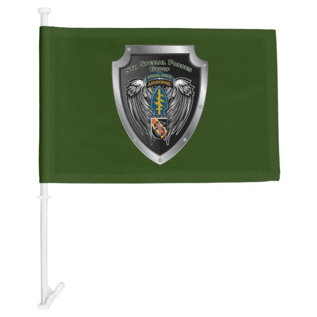 5th Special Forces Group (Airborne)  Car Flag (Front)