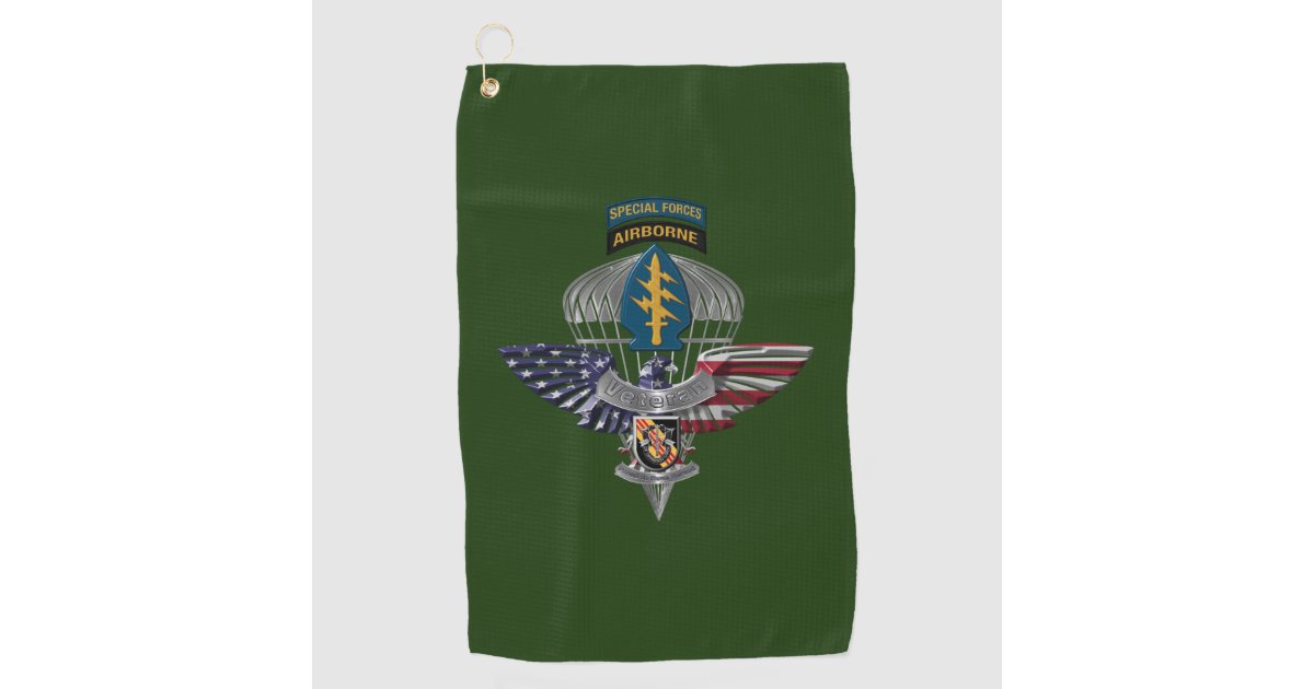 5th Special Forces Group (Airborne) Eagle Golf Towel Zazzle