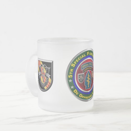 5th Special Forces Group Airborne  Frosted Glass Coffee Mug