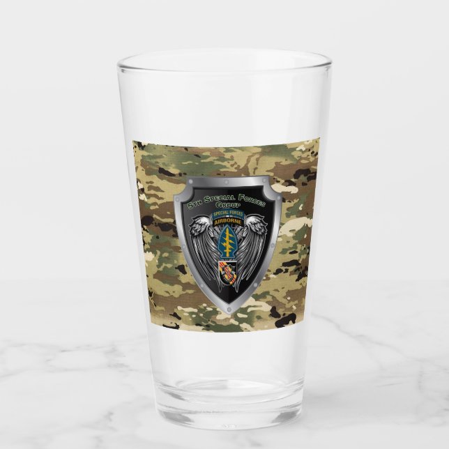 5th Special Forces Group (Airborne) Glass (Front)