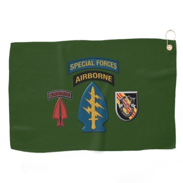 5th Special Forces Group (Airborne) Patch Design Golf Towel 5th Special Forces Group (Airborne) Patch Design Golf Towel
