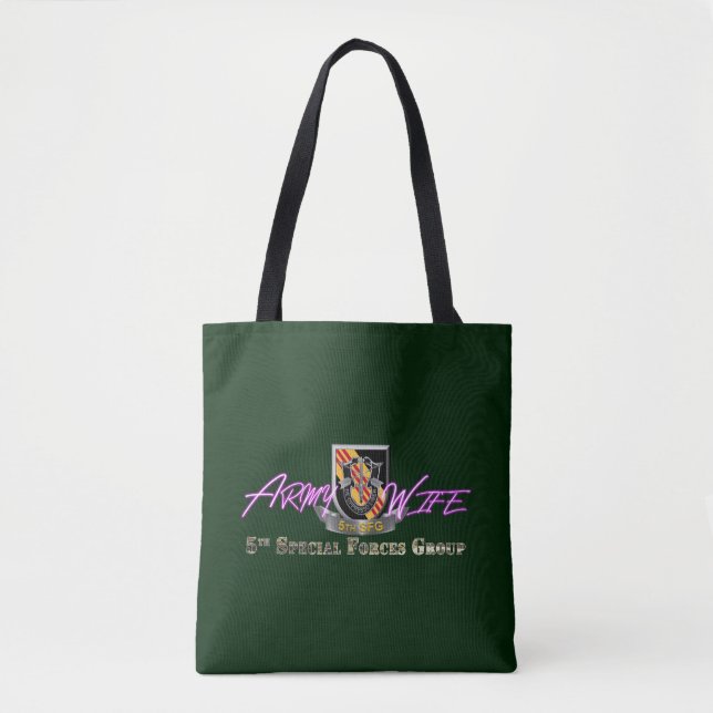 5th Special Forces Group Army Wife Tote Bag (Front)