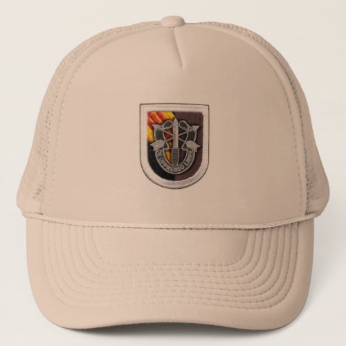 5th special forces group crest flash vietnam vets trucker hat