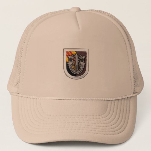 5th special forces group crest flash vietnam vets trucker hat