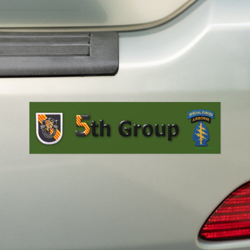 5th Special Forces Group Green Berets  Bumper Sticker