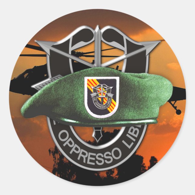 5th Special forces group Green Berets vets Sticker (Front)