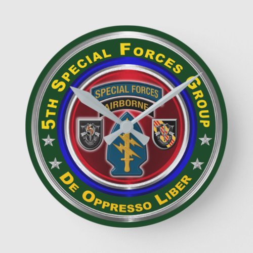 5th Special Forces Group Keepsake Round Clock