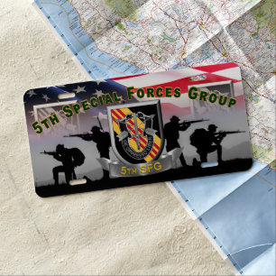 5th Special Forces Group License Plate