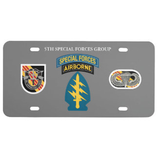 5TH SPECIAL FORCES GROUP LICENSE PLATE