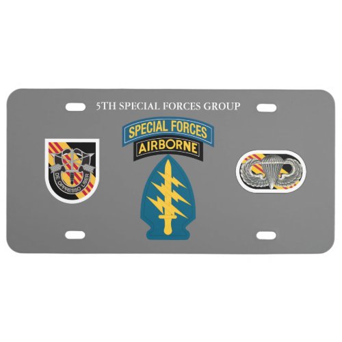 5TH SPECIAL FORCES GROUP LICENSE PLATE