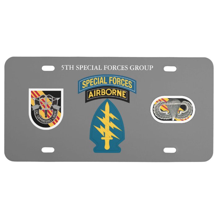 5TH SPECIAL FORCES GROUP LICENSE PLATE