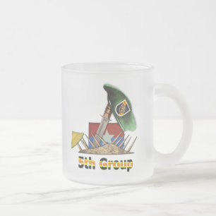 5th Special Forces Group SFG SF Veterans LRRP Frosted Glass Coffee Mug