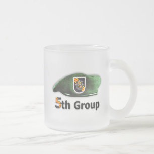 5th Special Forces Group SFG SF Veterans LRRP Frosted Glass Coffee Mug