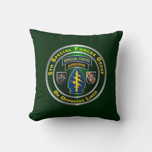 5th Special Forces Group  Throw Pillow (Front)