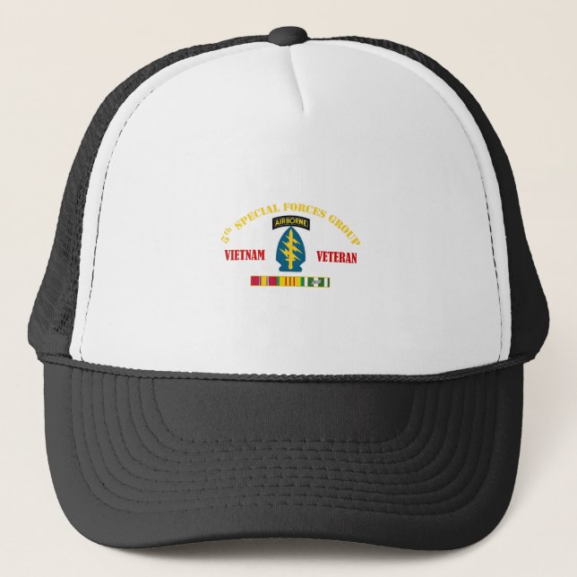 5th Special Forces Group Vietnam Veteran Veterans  Trucker Hat (Front)