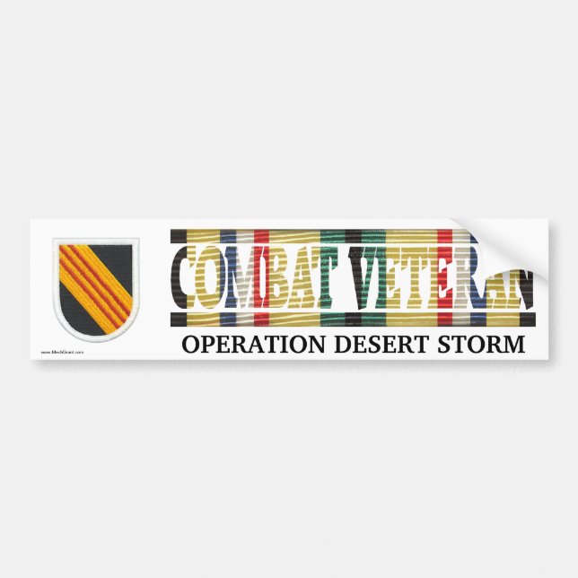 5th Special Forces Grp. SWA Combat Veteran Sticker (Front)