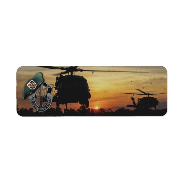 5th special forces sf green berets vietnam nam war label (Front)