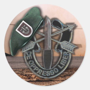 5th Special forces SFG SF Green Berets vets Classic Round Sticker