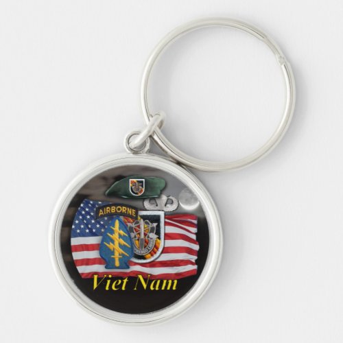 5th special forces vietnam flash vets Keychain