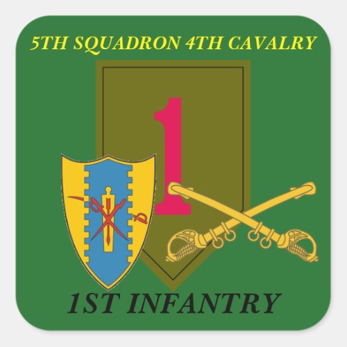 5TH SQUADRON 4TH CAVALRY 1ST INFANTRY STICKERS