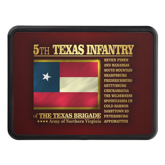 5th Texas Infantry (BA2) Trailer Hitch Cover (Front)