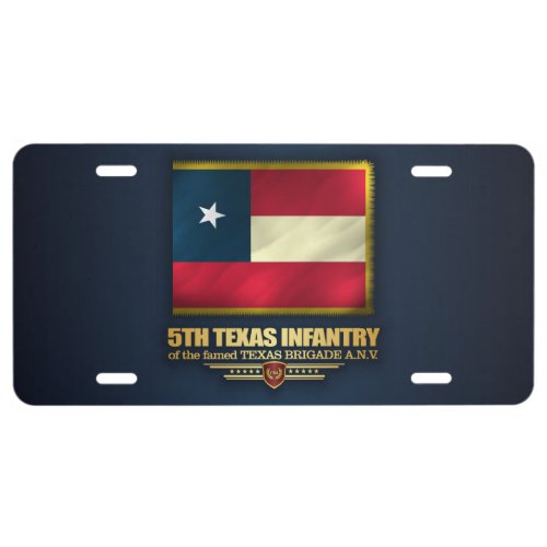 5th Texas Infantry License Plate